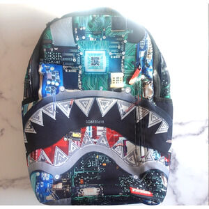 Sprayground Multicolor Tech Shark Backpack 18in Laptop Bag Limited Edition